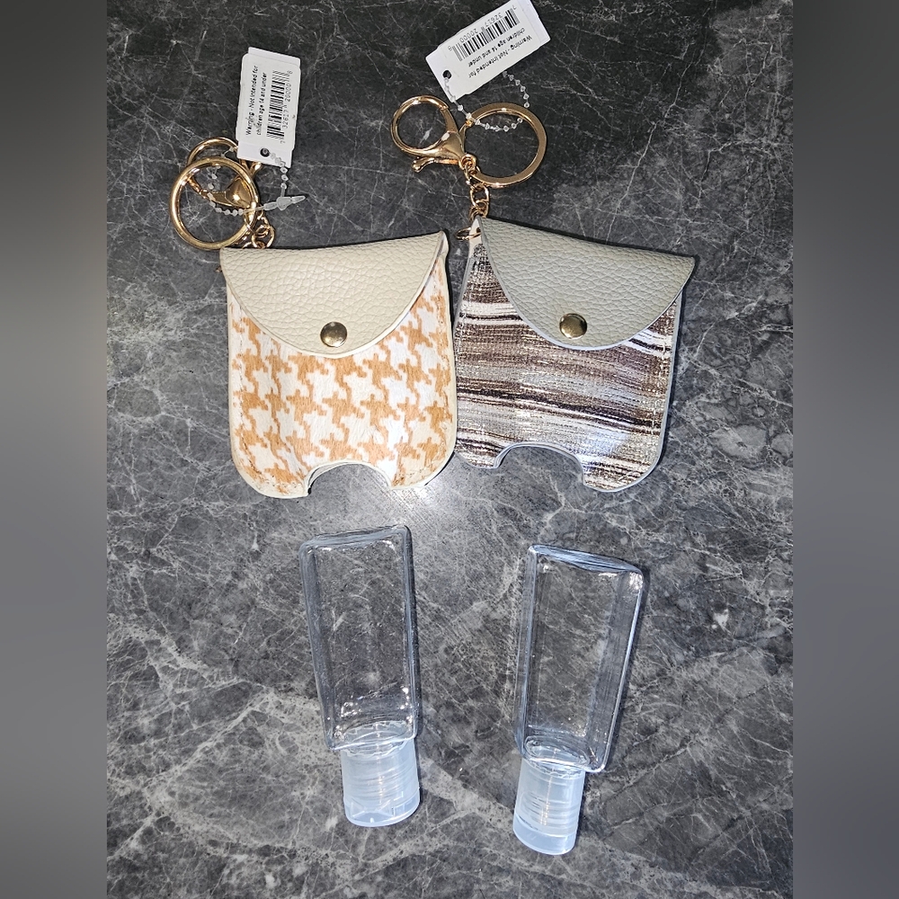 Set of 2 City Boutique Hand Sanitizer Holder Keychains NWT